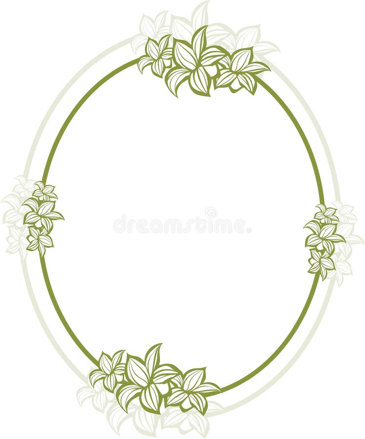 Abstract floral frame vector illustration