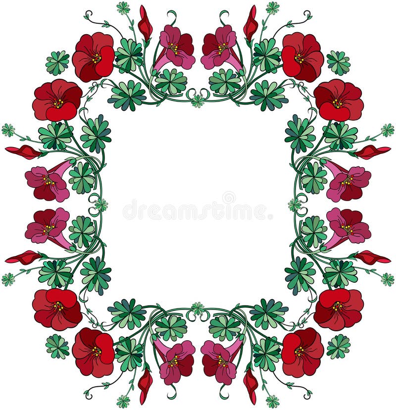 Abstract floral frame