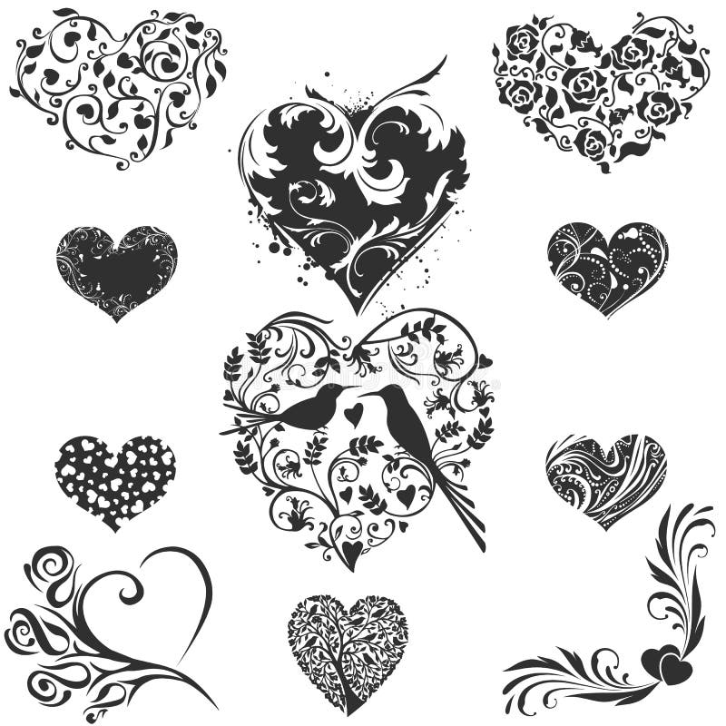 Abstract. Floral Heart. Love Concept. Illustration. Stock Illustration