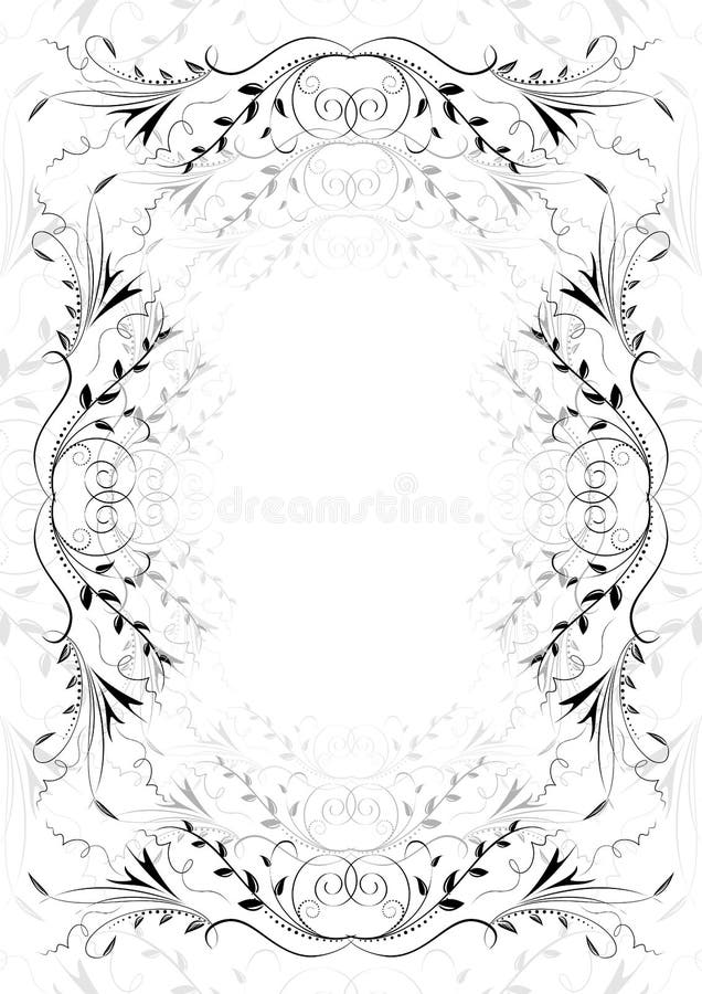Abstract floral ornament on white background