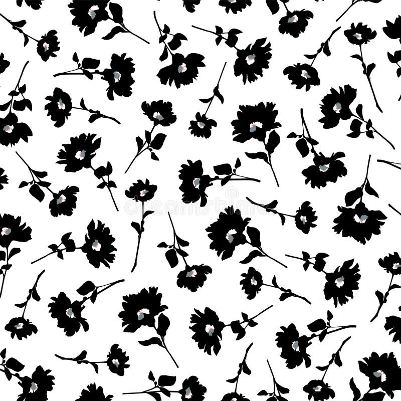 Abstract floral pattern perfect for textile design stock illustration