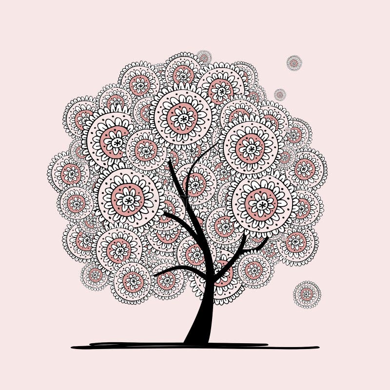 Abstract floral tree for your design royalty free illustration Abstract floral tree for your design royalty free illustration