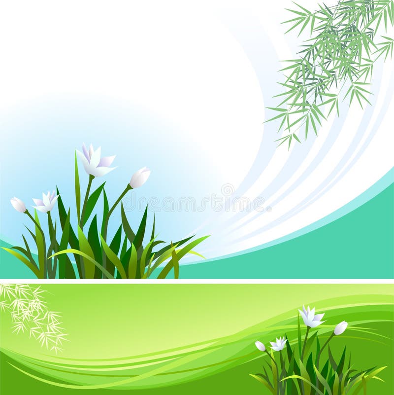 Abstract Floral Vector Background Banner Stock Vector Illustration Of Freshness Meadow