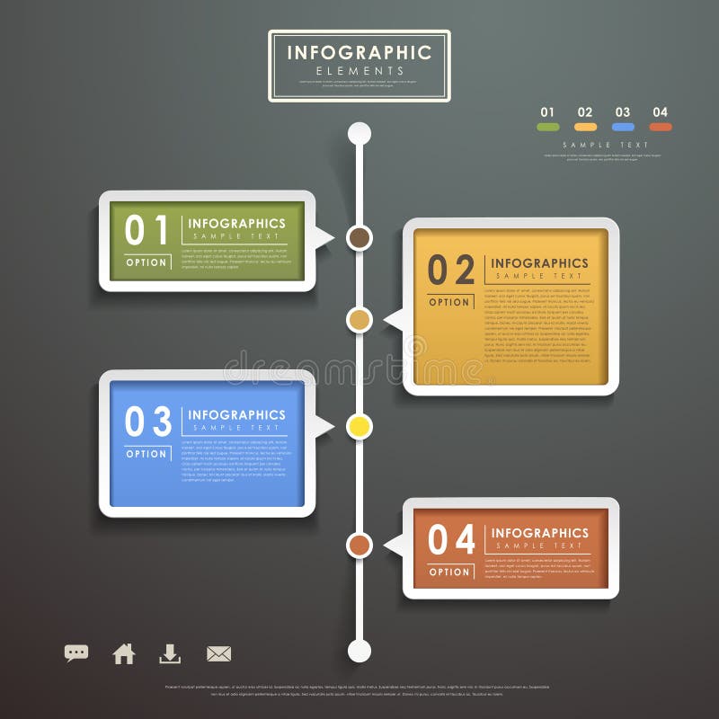 Abstract flow chart infographics stock illustration