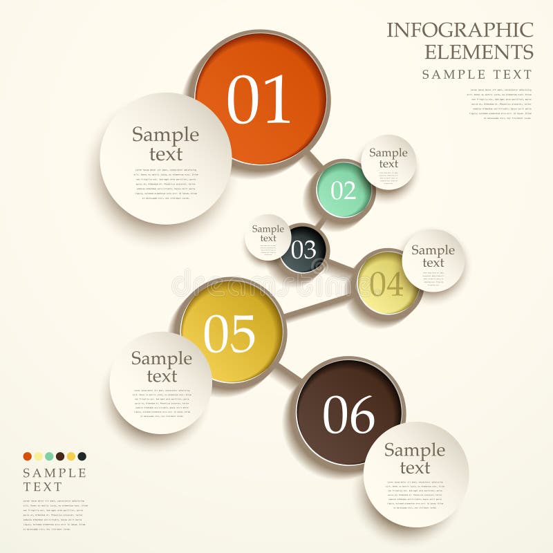Abstract flow chart infographics royalty free illustration