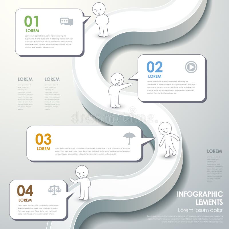 Abstract flow chart infographics royalty free illustration