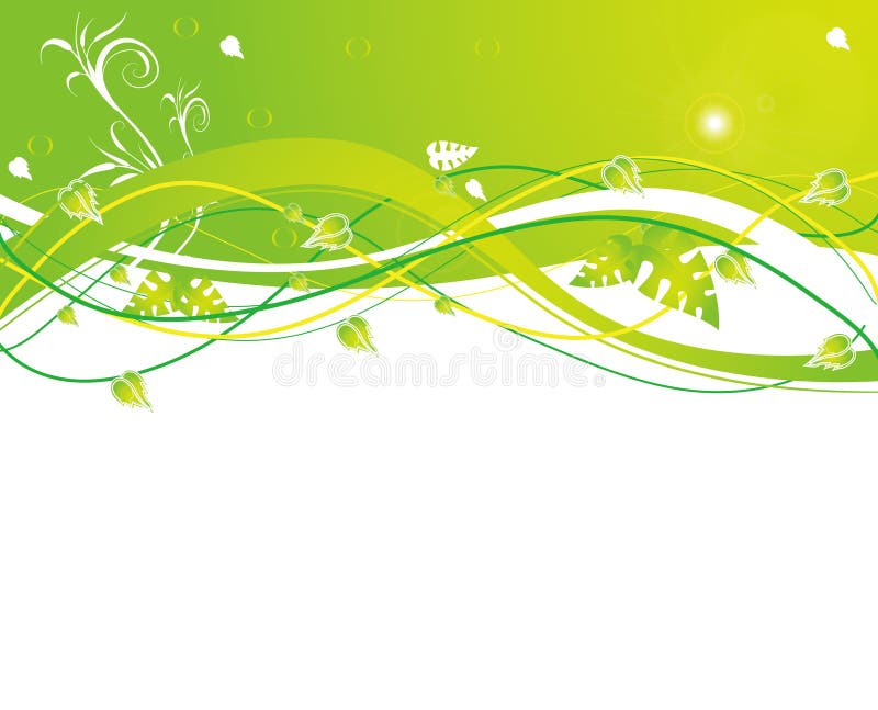 Abstract flower Illustration flower spring green