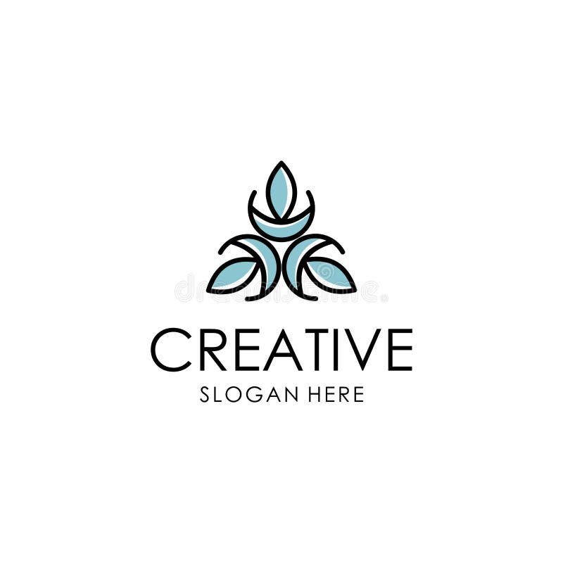 Abstract Flower Logo Design Inspiration Stock Vector Illustration Of Feminine Floral
