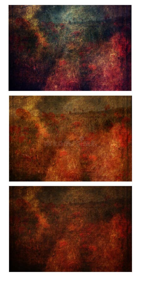 Abstract Flower Texture Trio