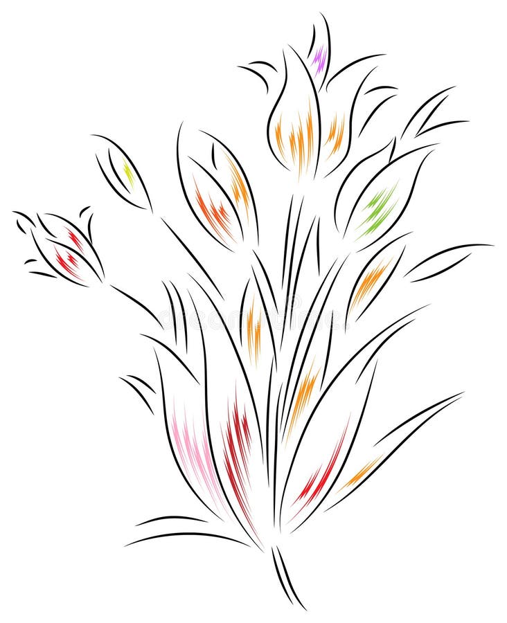 Abstract Flowers stock vector. Illustration of flower 86563775