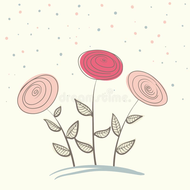 Abstract flowers on soft background vector illustration Abstract flowers on soft background vector illustration