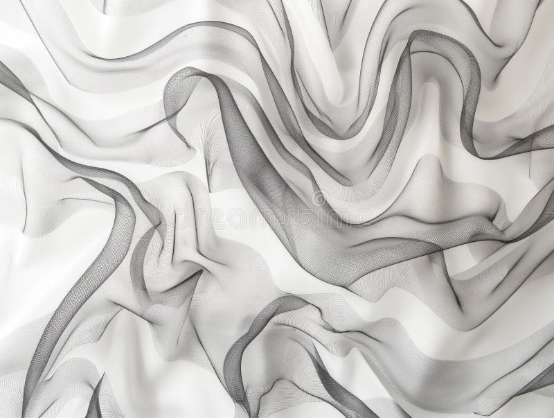 Abstract Flowing Black and White Fabric royalty free stock images