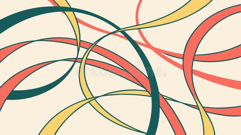 Abstract Flowing Colorful Lines Decorative Background Element, vector design Generative AI stock illustration