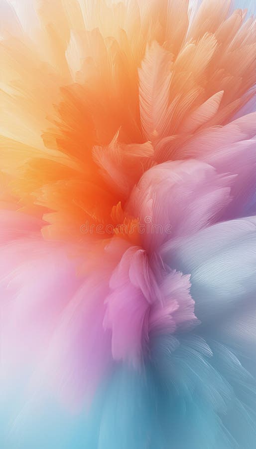Abstract fluffy pastel background of 3D shapes vector illustration