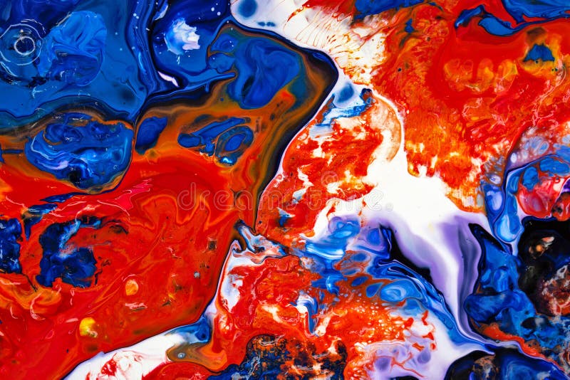 Modern marbled liquid acrylic paint flowing texture, creative