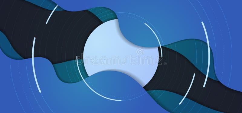 Abstract Fluid Banner Background with Moon and Cloud Style. Vector Illustration vector illustration