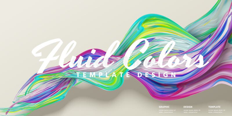 Abstract fluid colors banner royalty free illustration