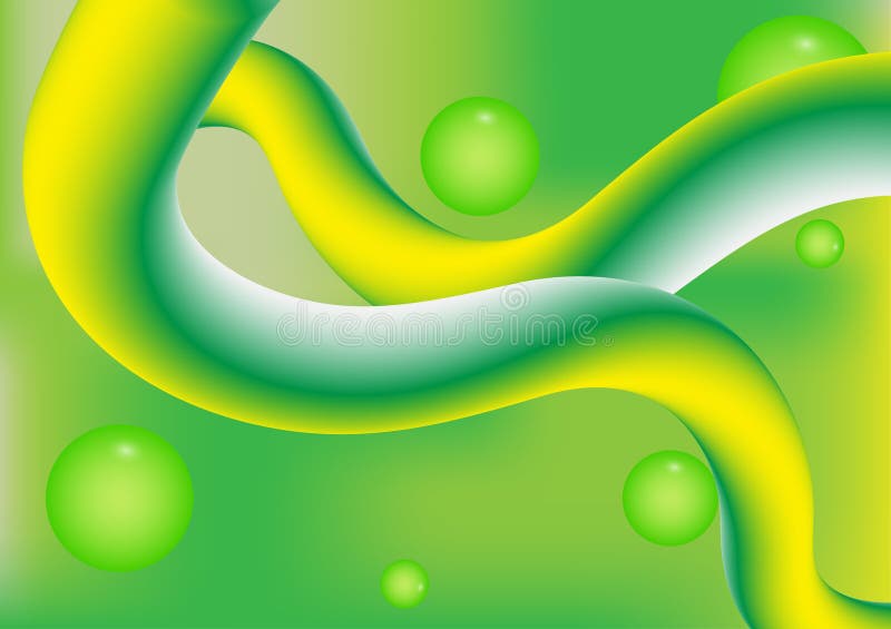 Abstract Fluid green and yellows tone gradient background wallpaper royalty free illustration