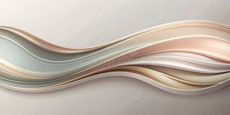 Abstract fluid wave design with earthy tones and subtle highlights. Generative AI stock illustration