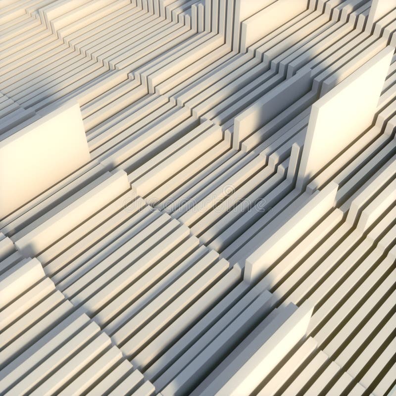 Abstract form of computer data processing. Geometric elegant background. 3d rendering digital illustration stock illustration