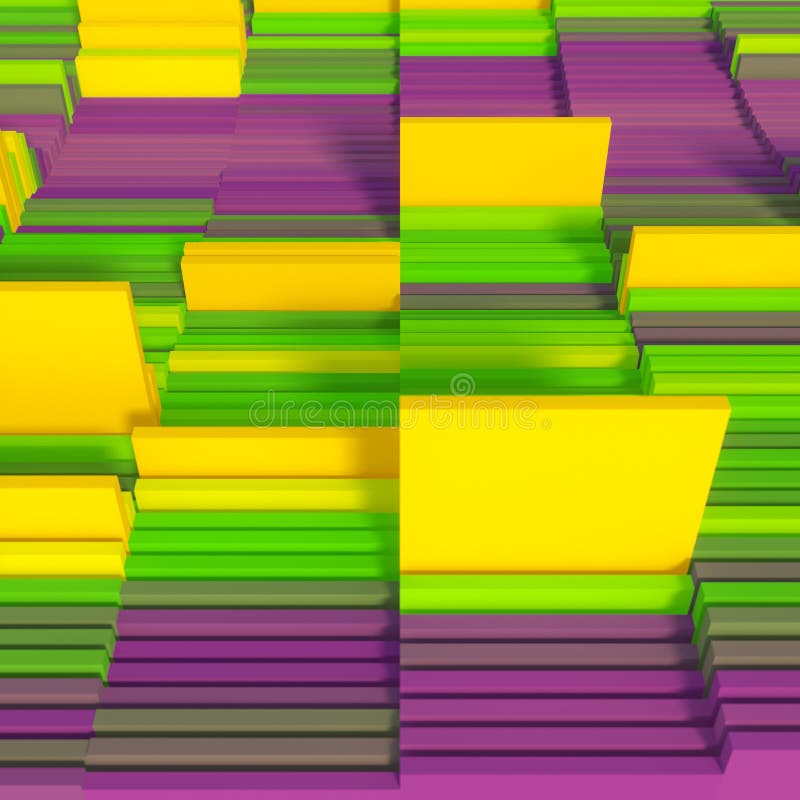 Abstract form of computer data processing. Modern iridescent 3d rendering pattern. Digital illustration stock illustration