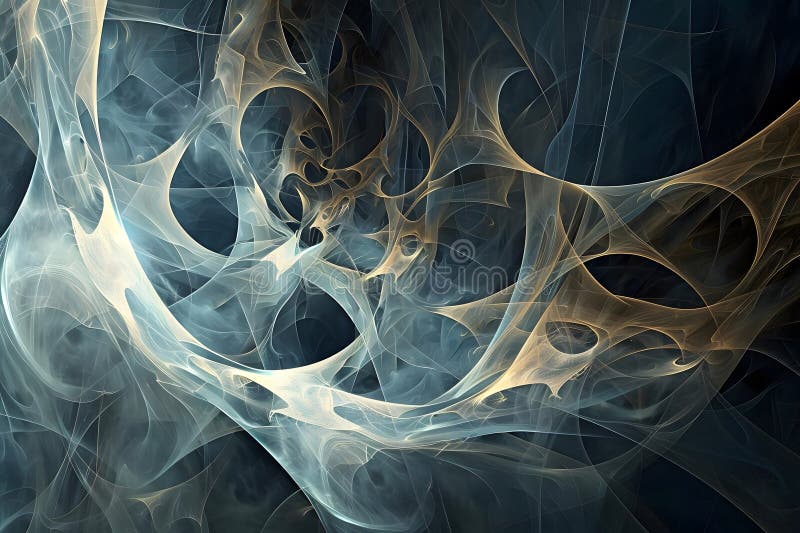 Abstract Fractal Art Exploring Intricate Swirling Patterns of Light and Shadow Unveiling a Mesmerizing Digital C C vektor illustrationer