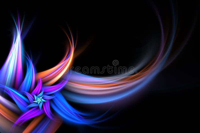 Abstract Fractal Flower vector illustration