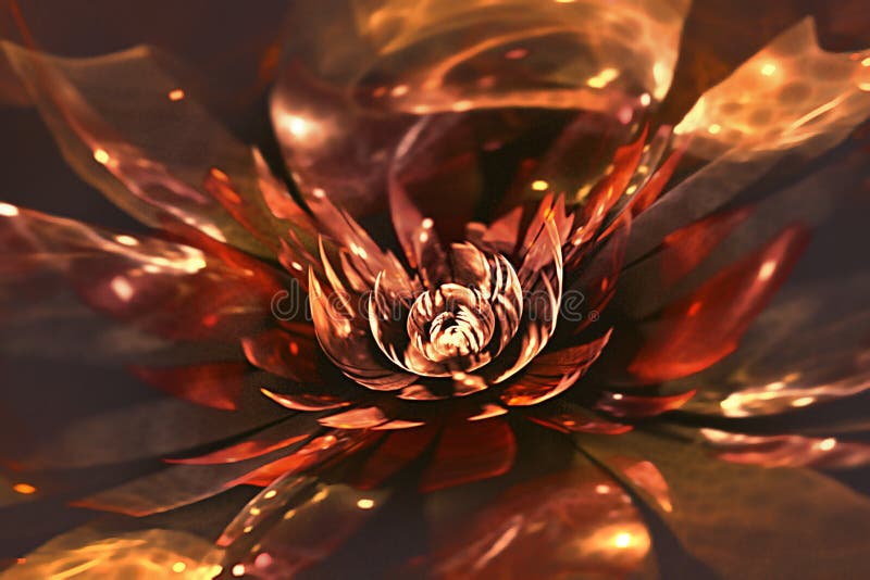 Abstract fractal flower