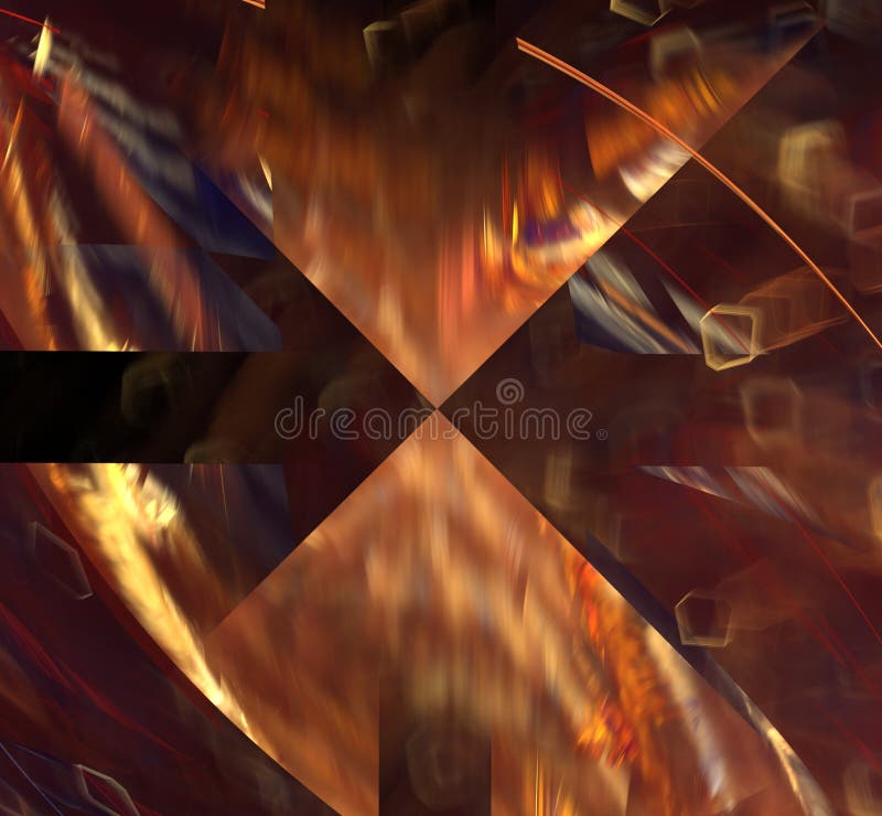 Abstract fractal magic light brown futuristic background royalty free illustration