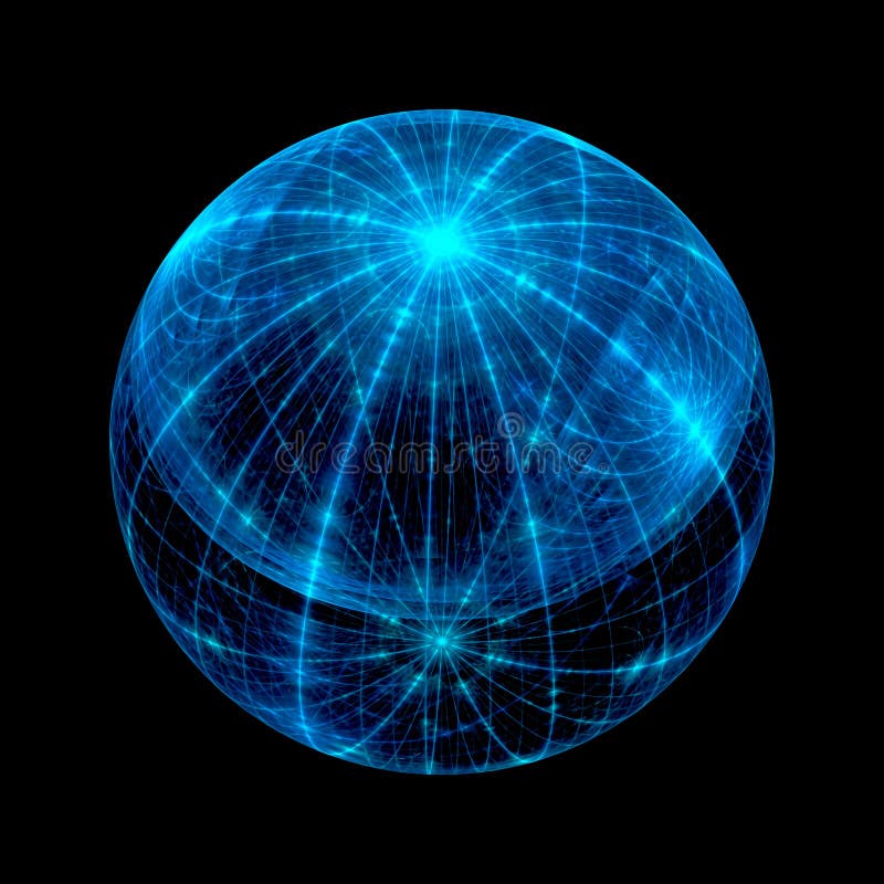 Abstract fractal sphere background vector illustration