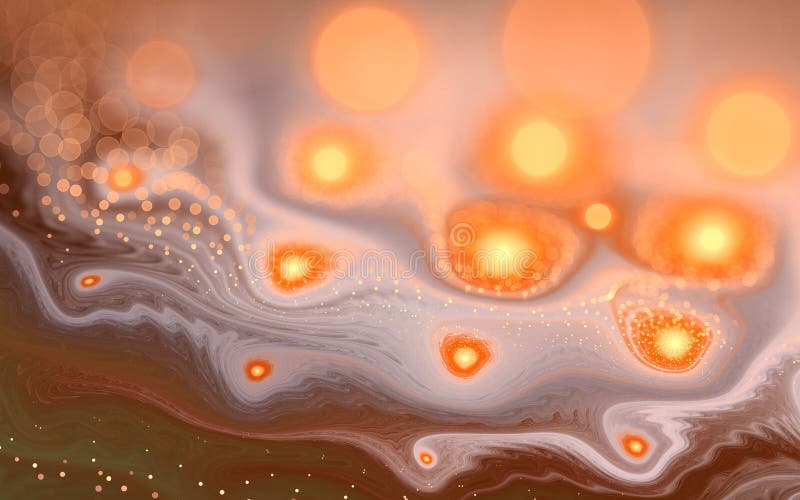 Abstract fractal sunny bokeh vector illustration