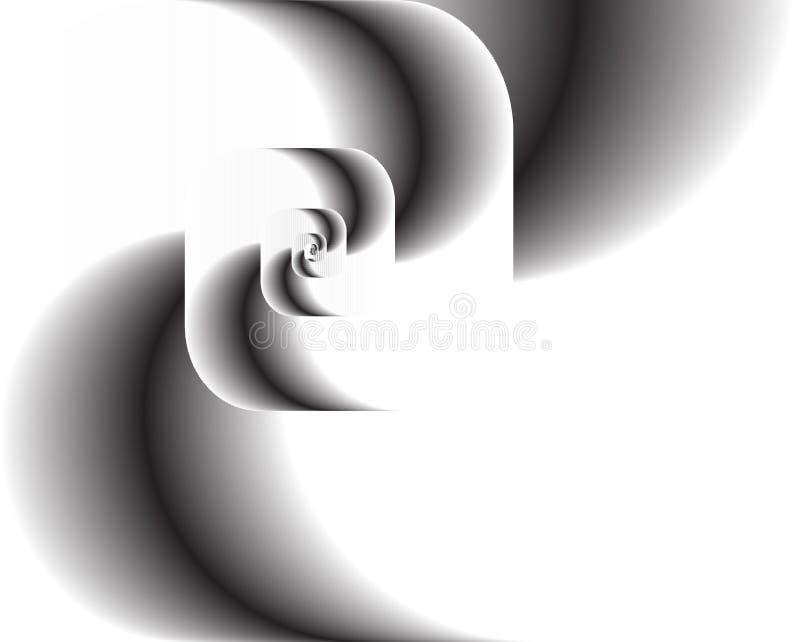 Abstract fractal twirl as logo, background stock illustration