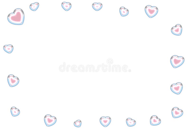 Abstract frame heart transparent blue with pink center volumetric, festive air decoration greeting card royalty free illustration Abstract frame heart transparent blue with pink center volumetric, festive air decoration greeting card royalty free illustration