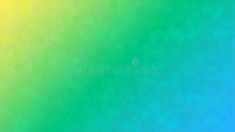 Vector Abstract Blue, Green and Yellow Gradient Background with Grunge Watercolor Texture stock illustration
