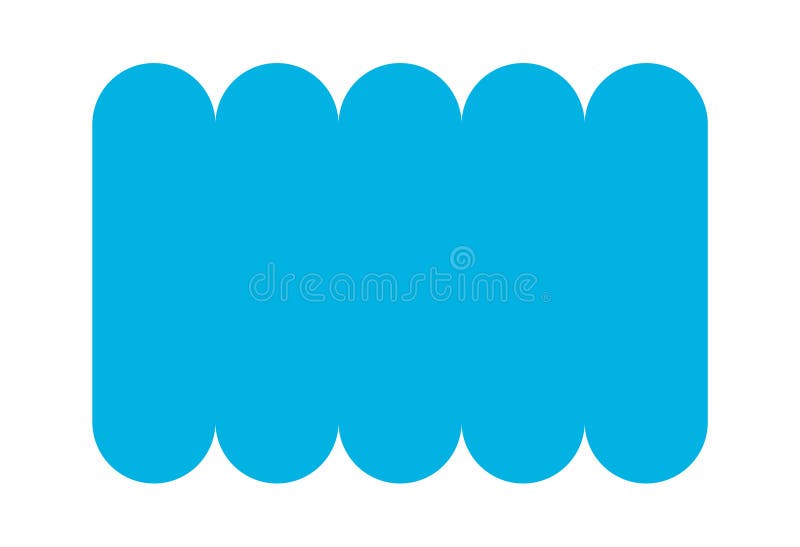 Abstract frame rounded edge freeform vector illustration