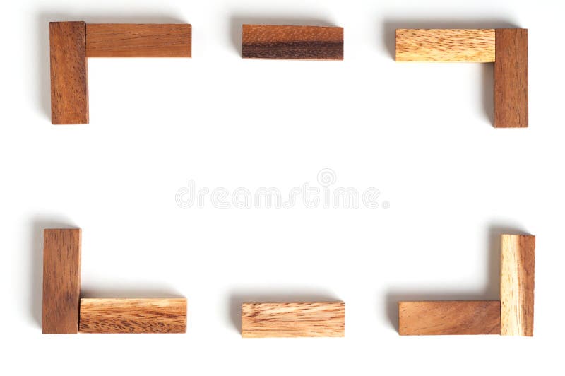 Abstract frame wood block toy royalty free stock images
