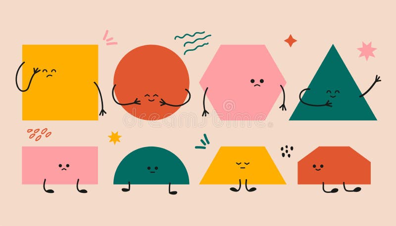 Vector Set of Colorful Fun Patches,stickers,geometric Shapes in