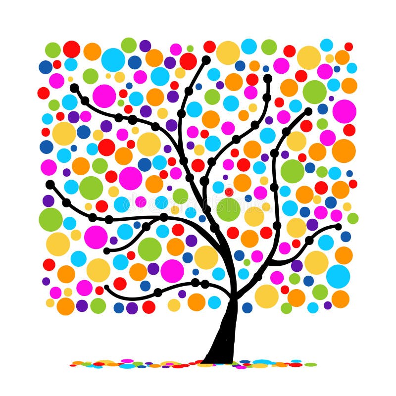 Abstract funny tree for your design royalty free illustration