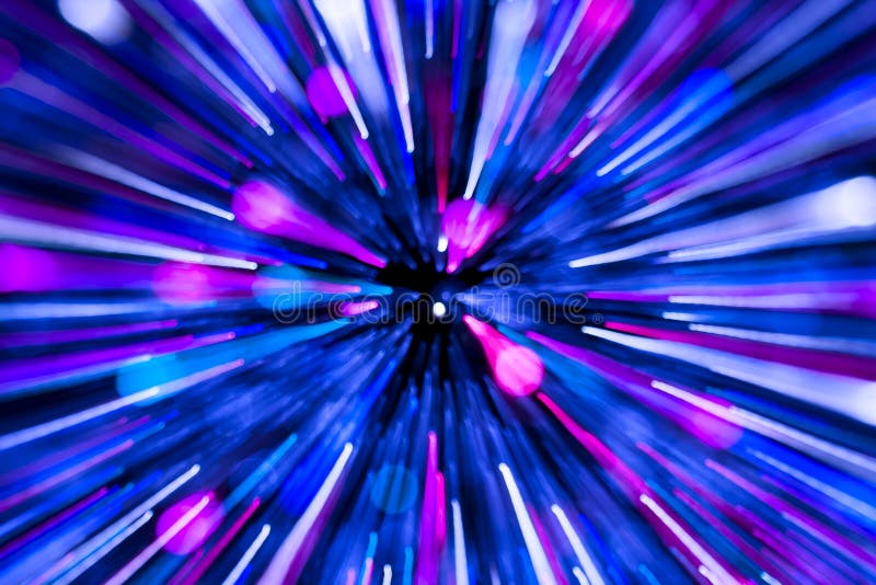 abstract lens zoom flare, concept image of space, speed, technology, future or time travel background