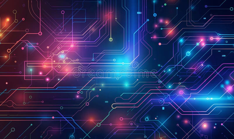 Abstract Futuristic Circuit Board Illustration High Tech Digital Technology Background vector illustration