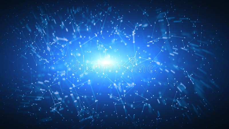 Abstract futuristic on dark blue background. Wireless network connection concept. Social media, innovation and technology royalty free illustration