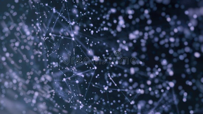 Abstract futuristic on dark blue background. Wireless network connection concept. Social media, innovation and technology stock illustration