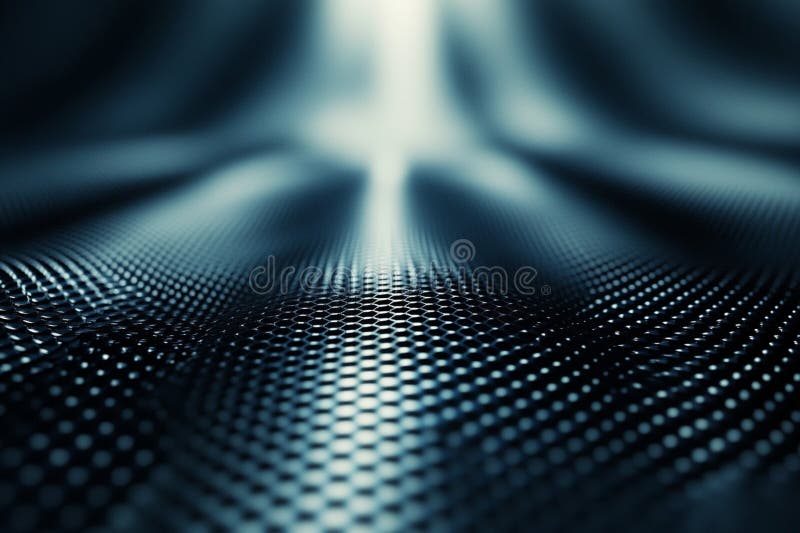 Abstract Futuristic Hexagonal Pattern Surface With Dramatic Lighting and Shallow Depth of Field royalty free illustration