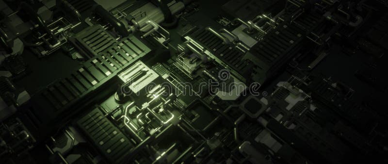 Abstract Futuristic Machine stock photo