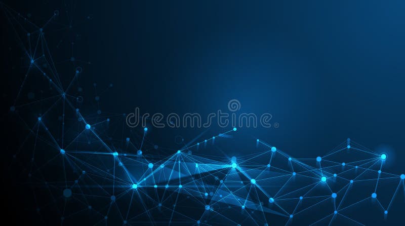 Abstract futuristic - Molecules technology background stock illustration