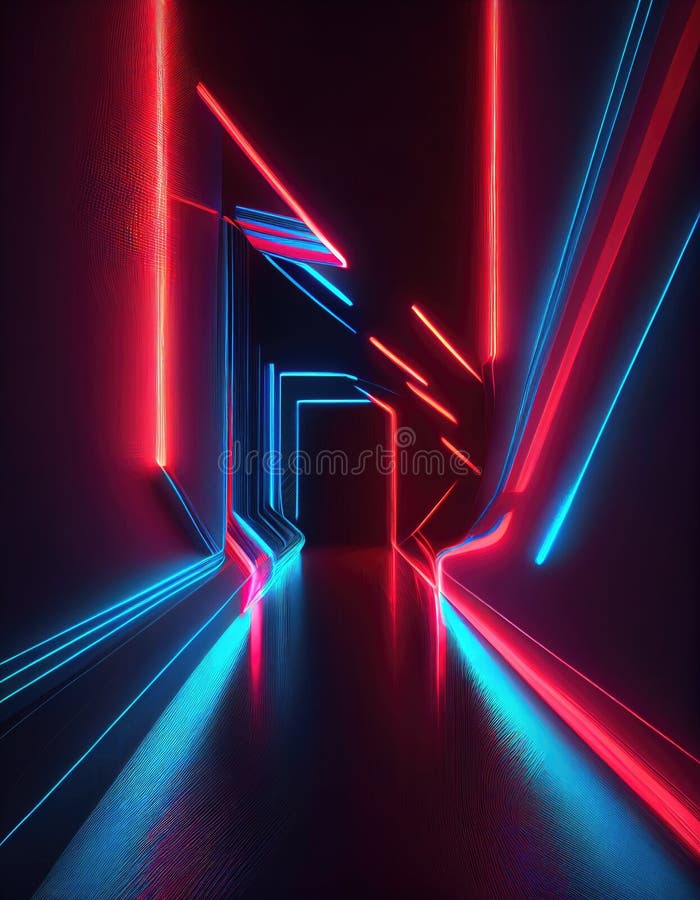 Abstract Futuristic Neon Background: a Visual Feast for the Senses ...