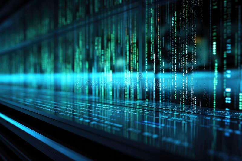 Abstract Futuristic Technology Background. Light Line Design Generative