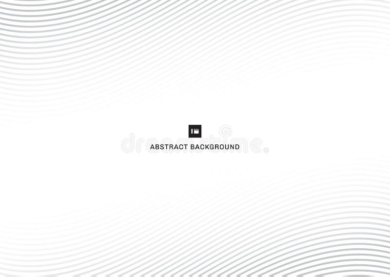 Abstract futuristic template gray waves lines curve pattern on white background stock illustration