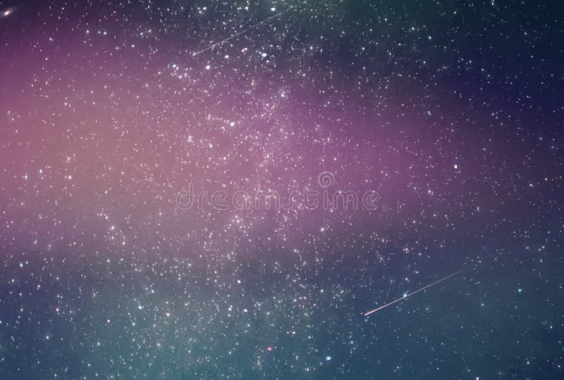 Abstract galaxy background with stars and planets with pink galaxy space universe night light motif