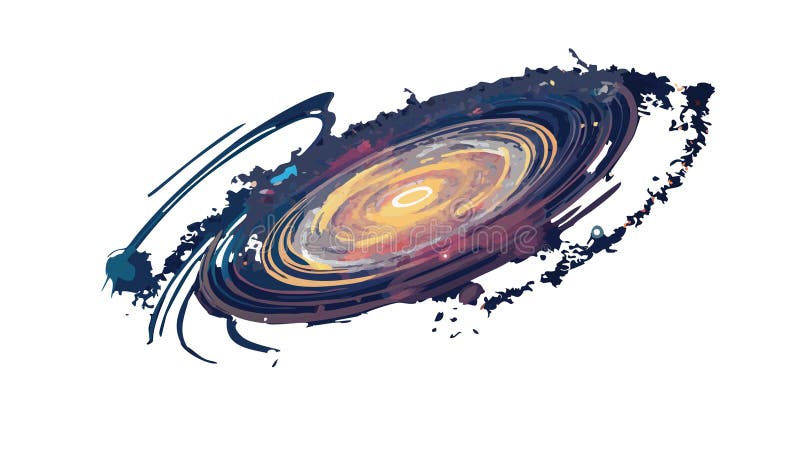 Abstract Galaxy Swirl Cosmic Space Art Background Vector, vector design Generative AI royalty free illustration